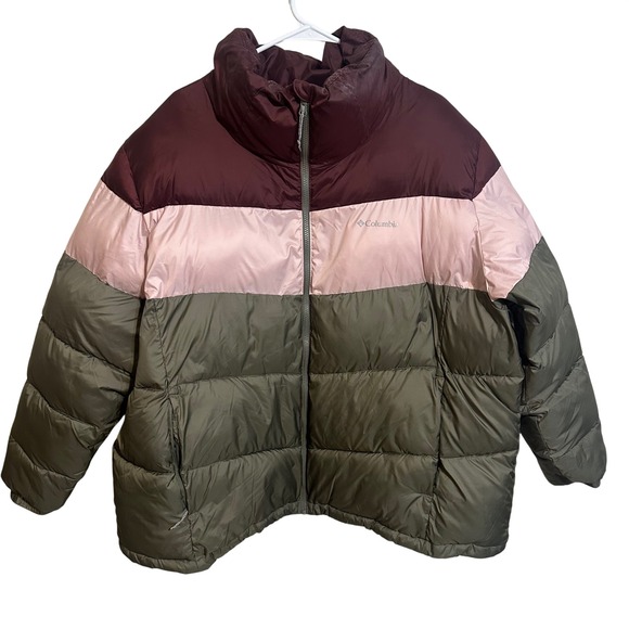 Columbia Jackets & Blazers - Columbia Puffer Jacket Womens 3X Multicolor Zip Up Outdoor Insulated Coat WW9725